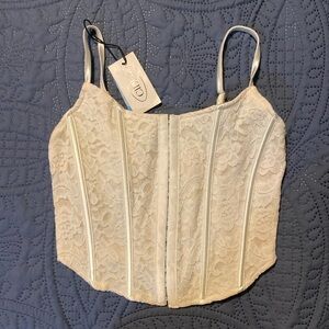 Cider Cream Lace Tank Top